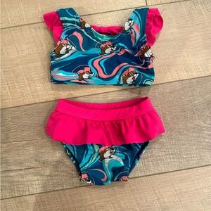 BUCCEES GIRLS 3-6 MONTH 2 PIECE SWIMSUIT BATHING SUIT